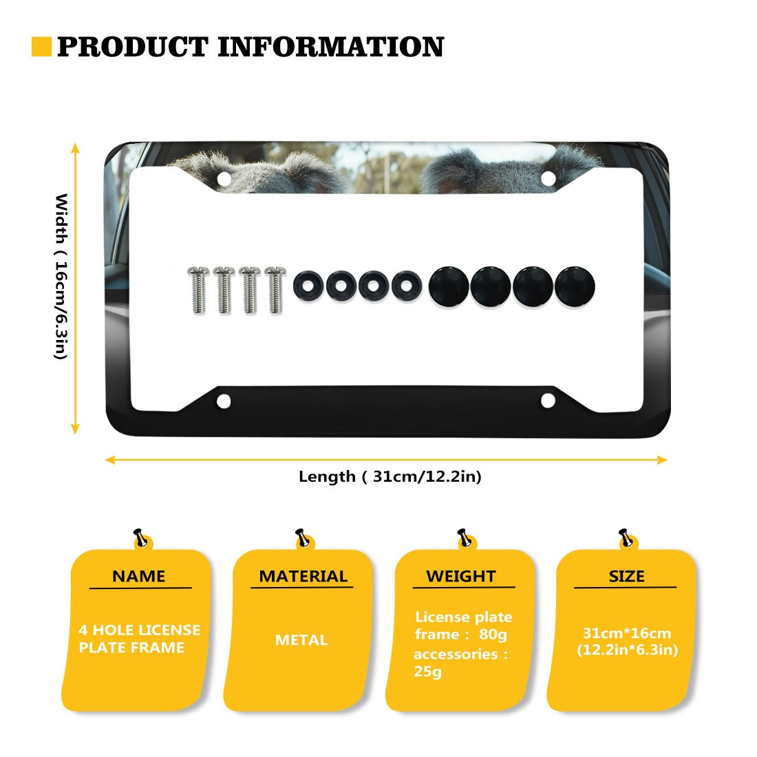 License plate frame