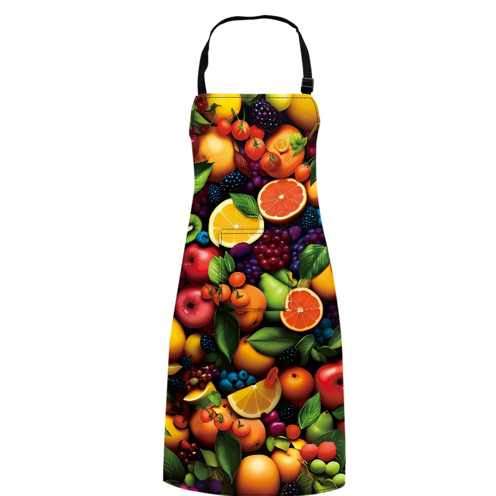 Long apron with pockets