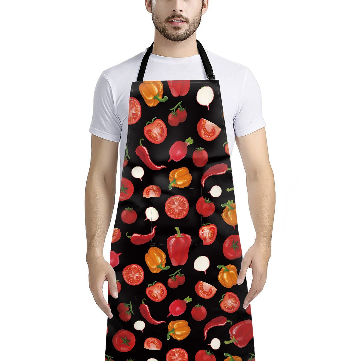 Long apron with pockets