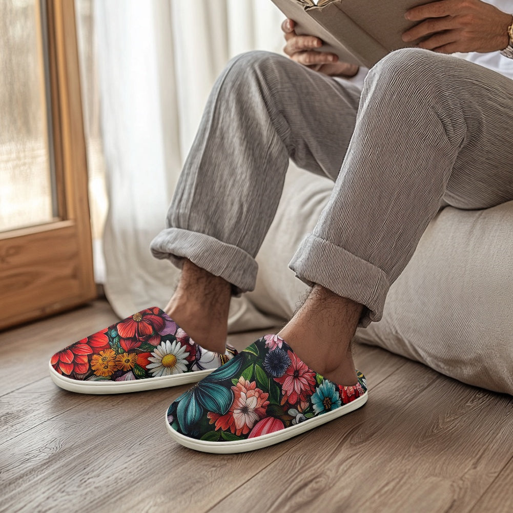 Fluffy cotton slippers