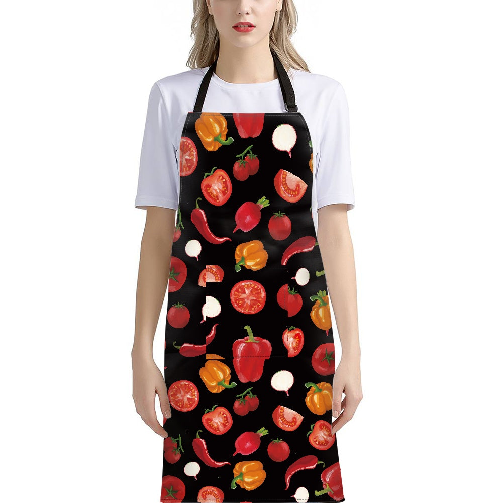 Long apron with pockets