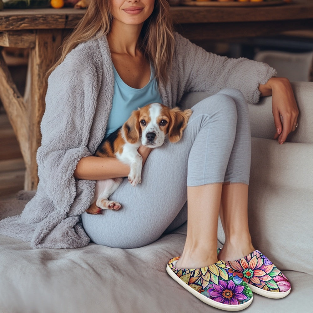 Fluffy cotton slippers