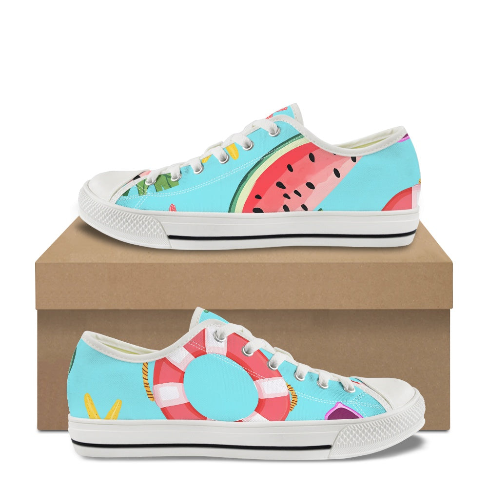 Classic Low Top Canvas Shoes（Tongue Printable）