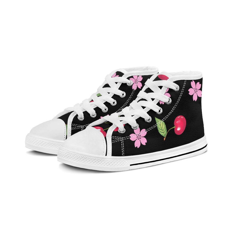 Children's high top canvas shoes