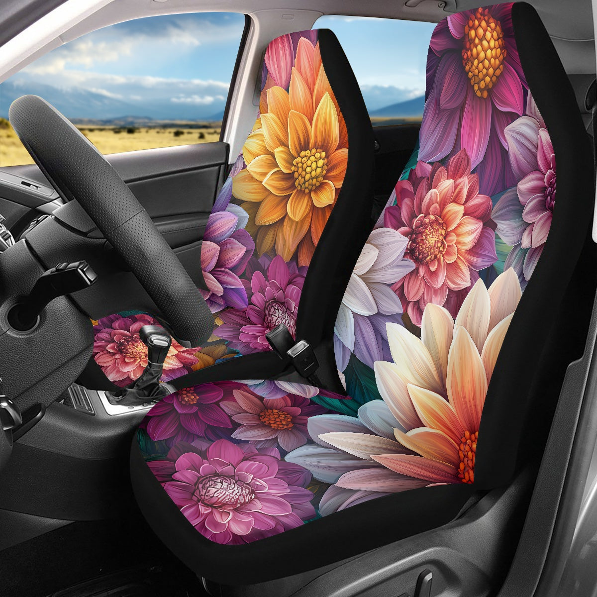 Lightweight car front seat cover (set of 2)