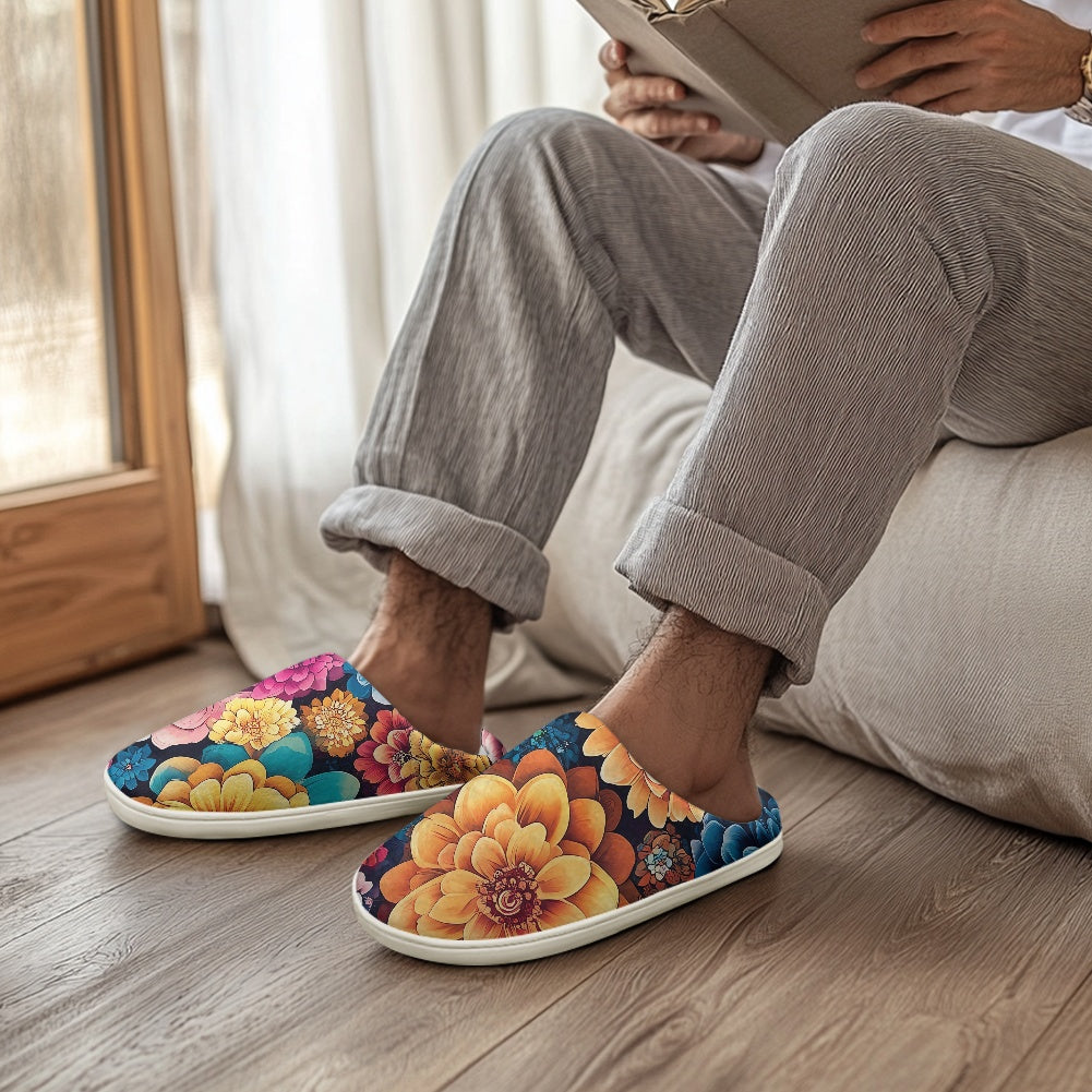 Fluffy cotton slippers