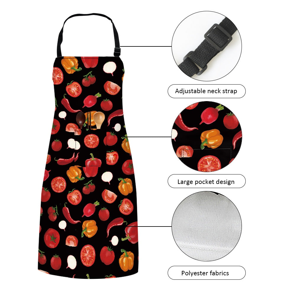 Long apron with pockets