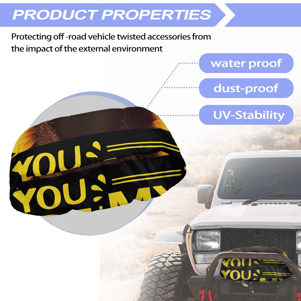 Off-road vehicle winch cover