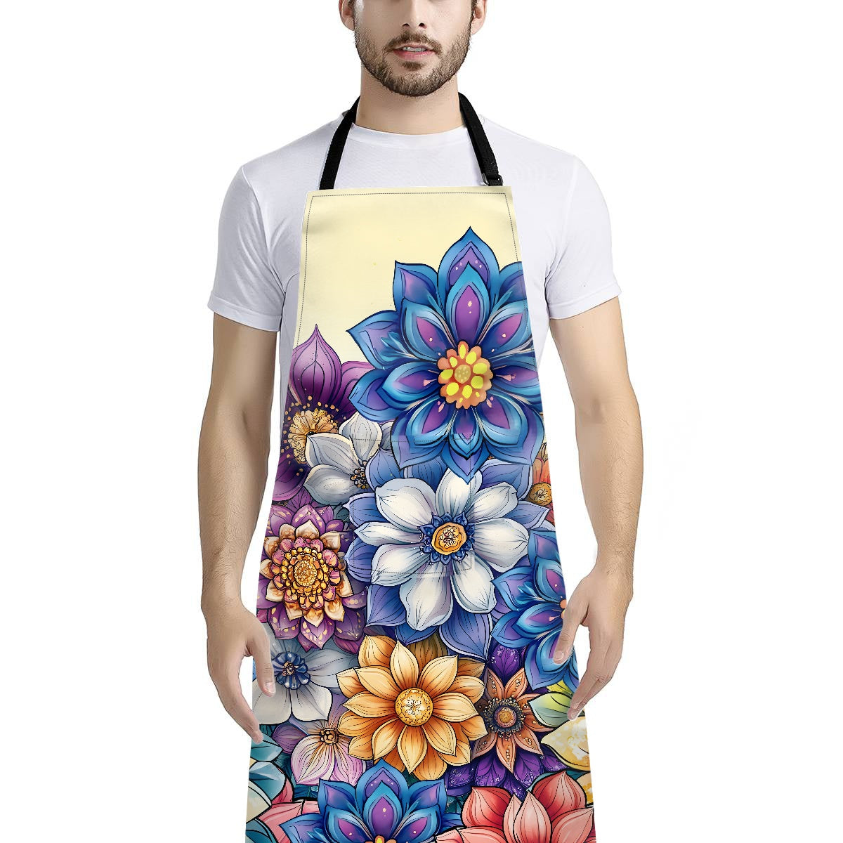 Long apron with pockets