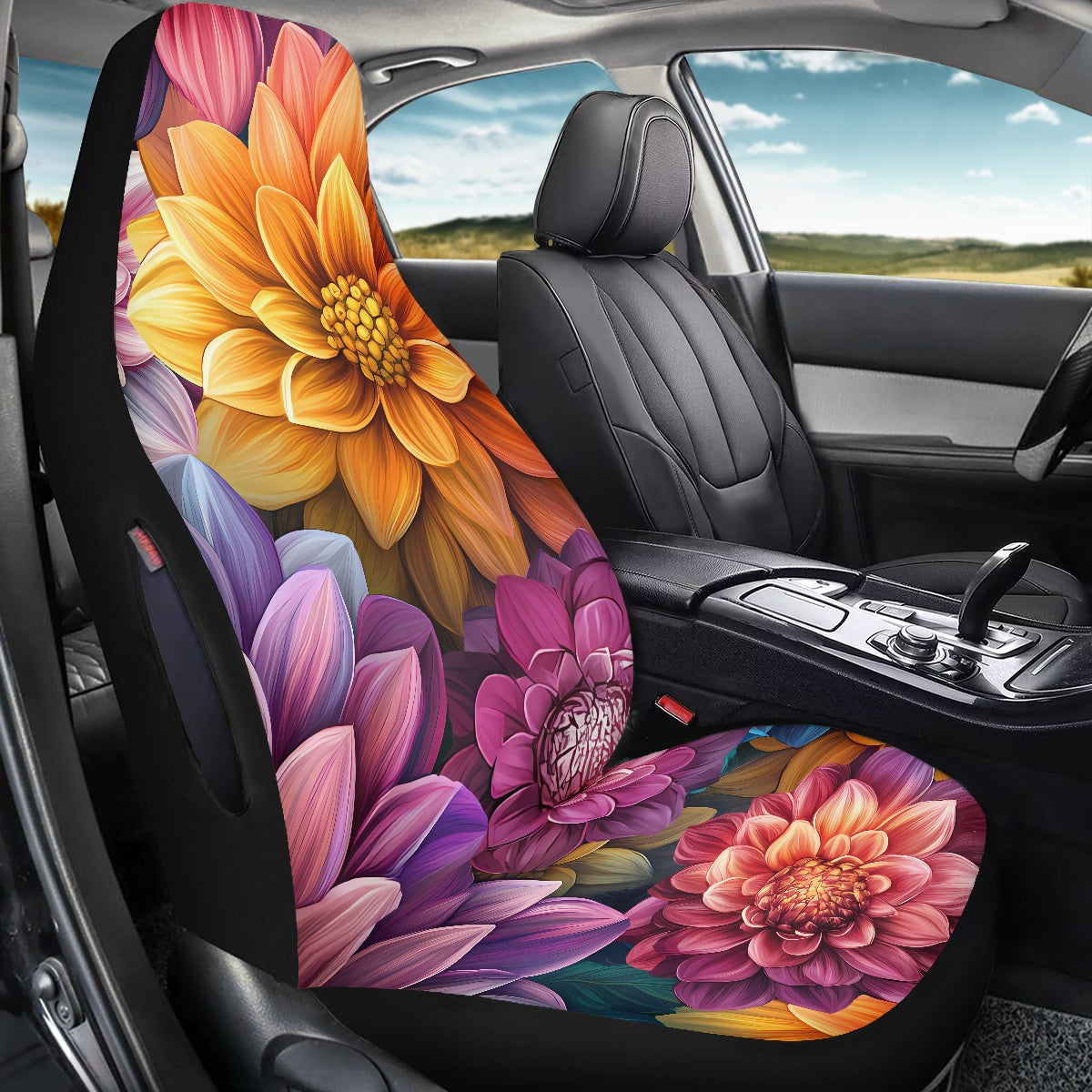 Waterproof version car front seat cover (with airbag hole)