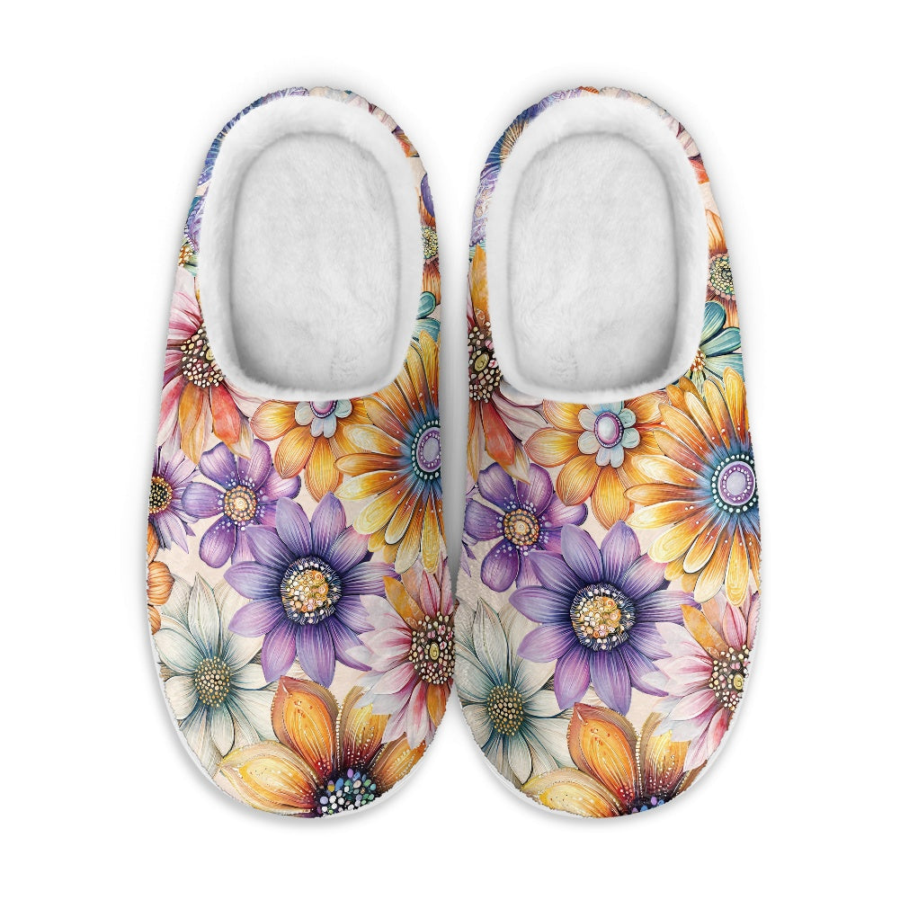 Fluffy cotton slippers