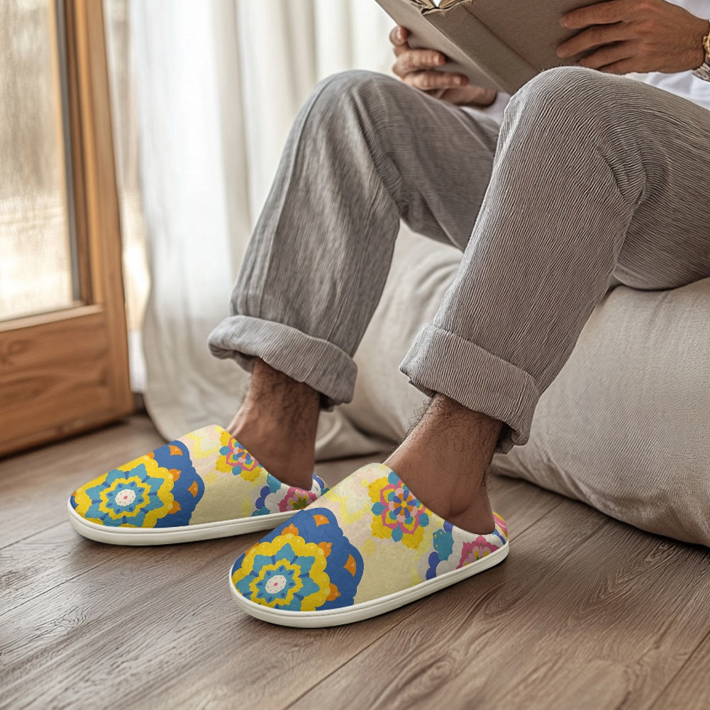 Fluffy cotton slippers