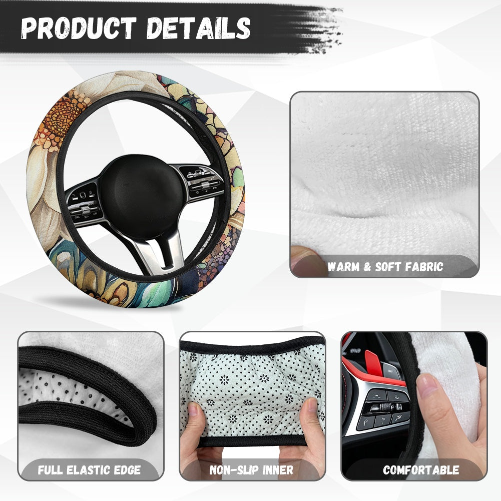 Flannel steering wheel cover