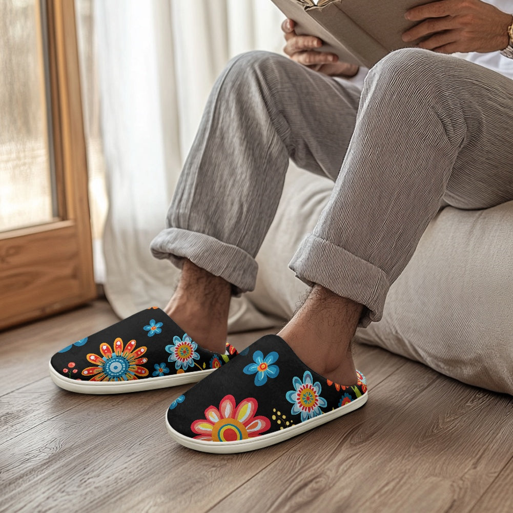 Fluffy cotton slippers