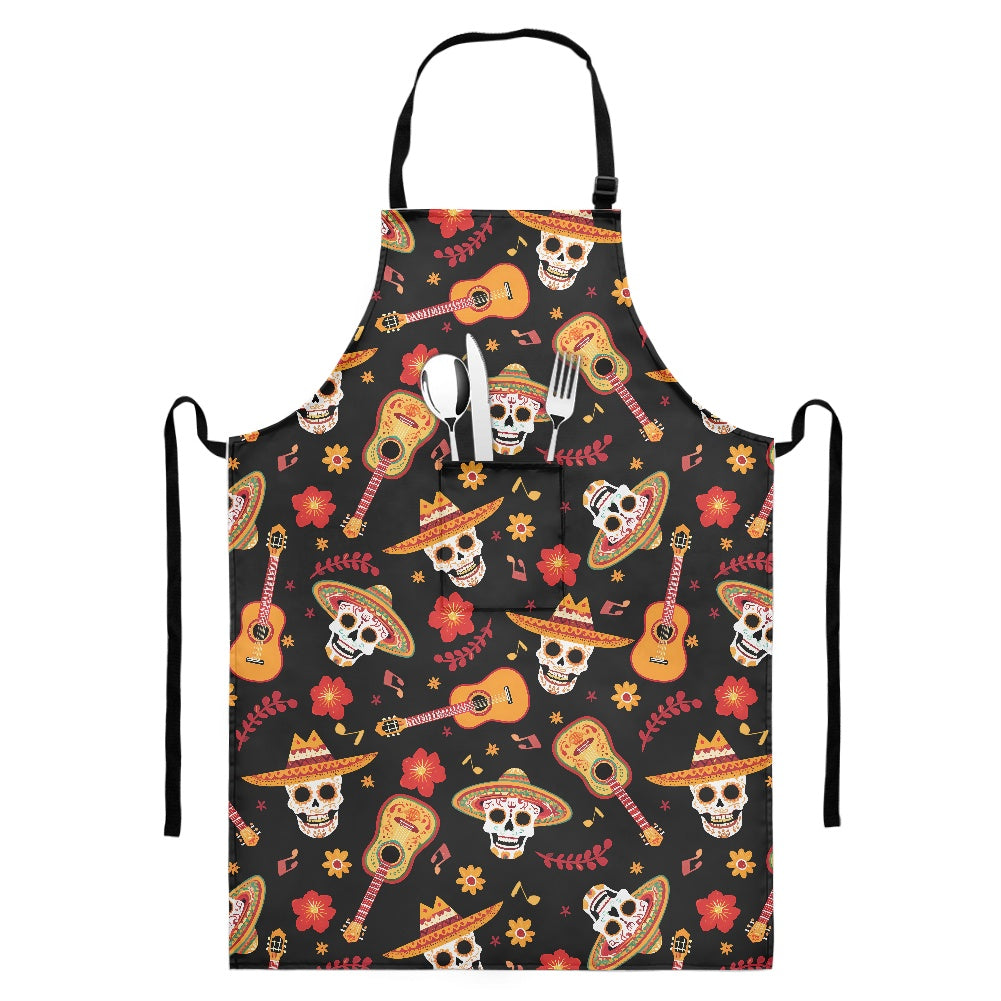 Long apron with pockets