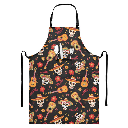 Long apron with pockets