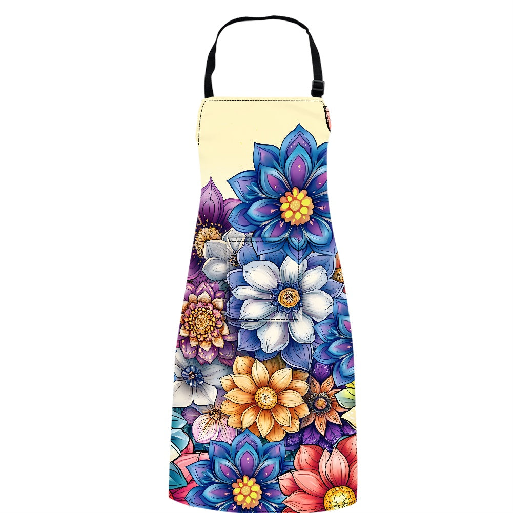 Long apron with pockets