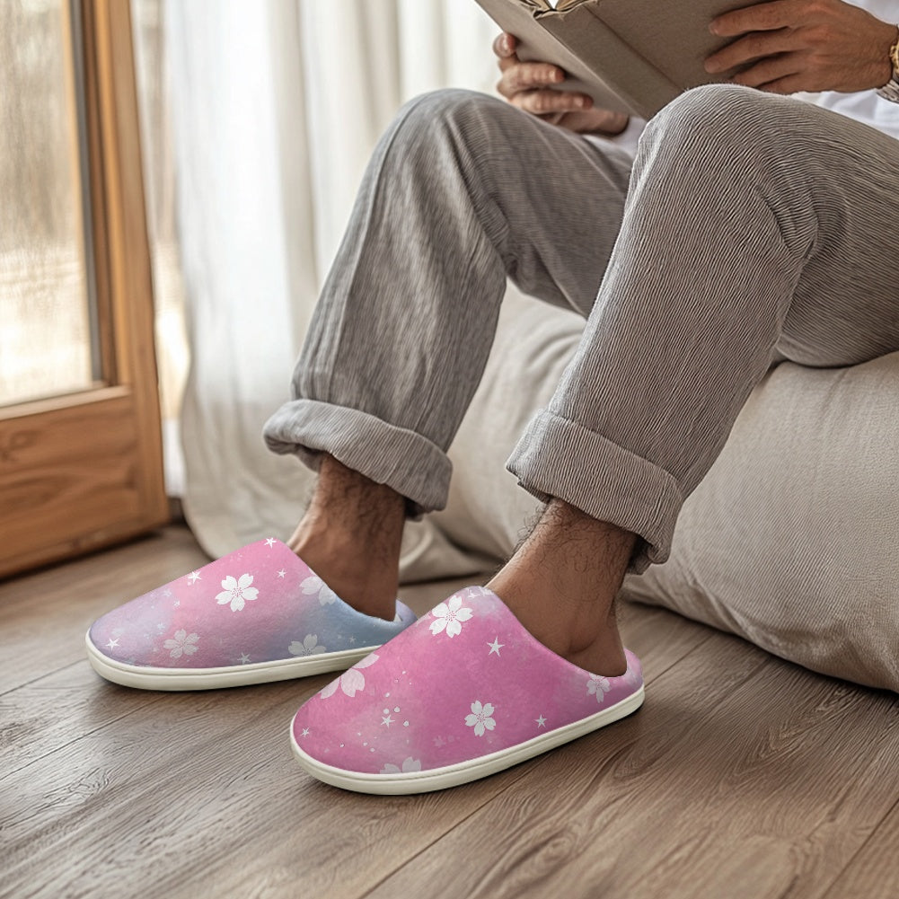 Fluffy cotton slippers