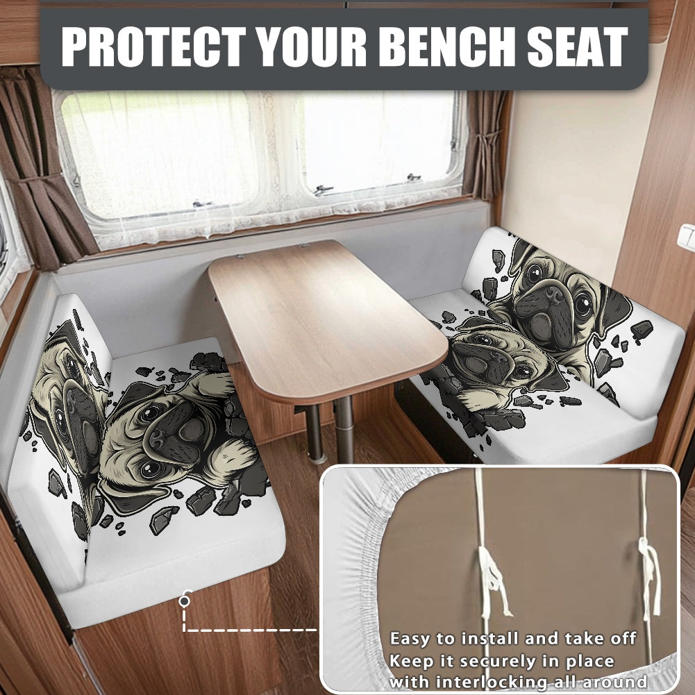 RV Sofa Split Seat Cover 2-Piece Set