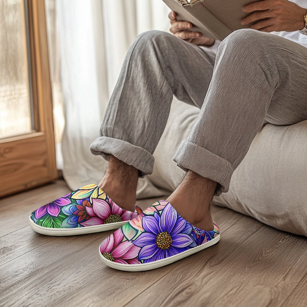 Fluffy cotton slippers