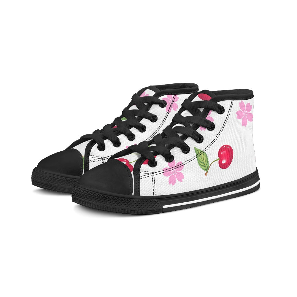 Children's high top canvas shoes