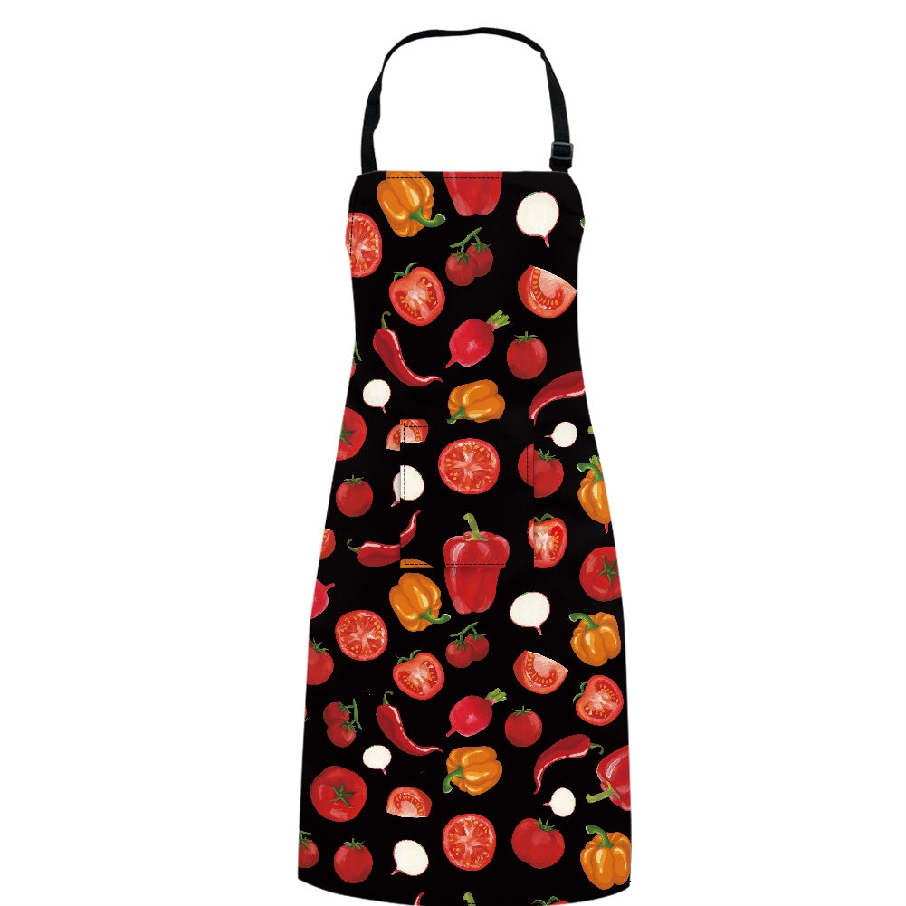 Long apron with pockets