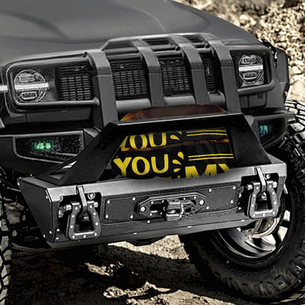 Off-road vehicle winch cover