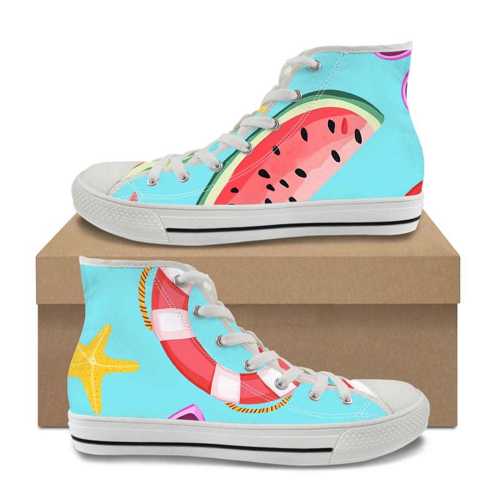 Adult Classic High Top Canvas Shoes-Heavy Bottom