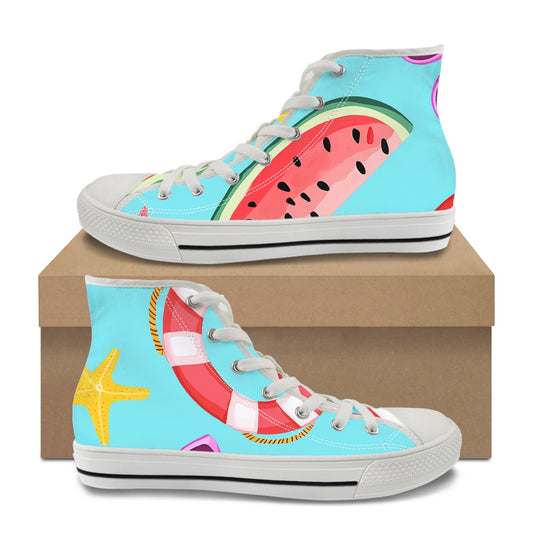 Adult Classic High Top Canvas Shoes-Heavy Bottom