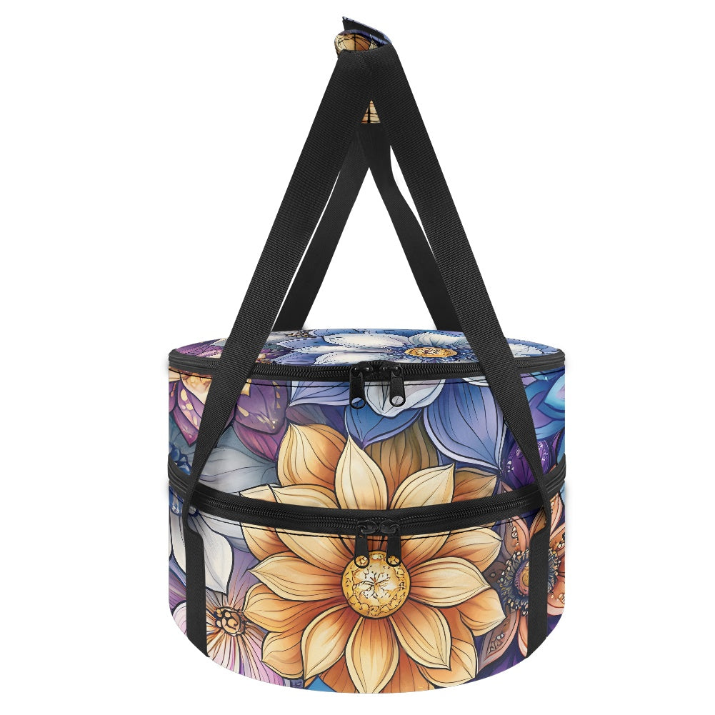 Double Layer Insulated Cooler Bag Round Bottom