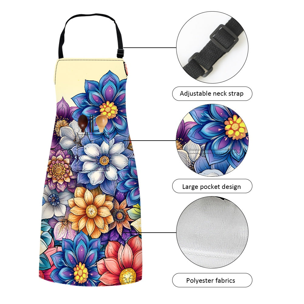 Long apron with pockets