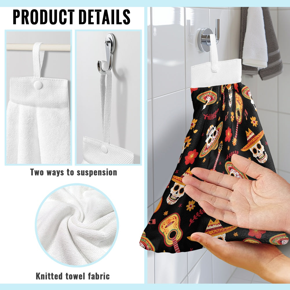 Hanging dual-purpose hand towel