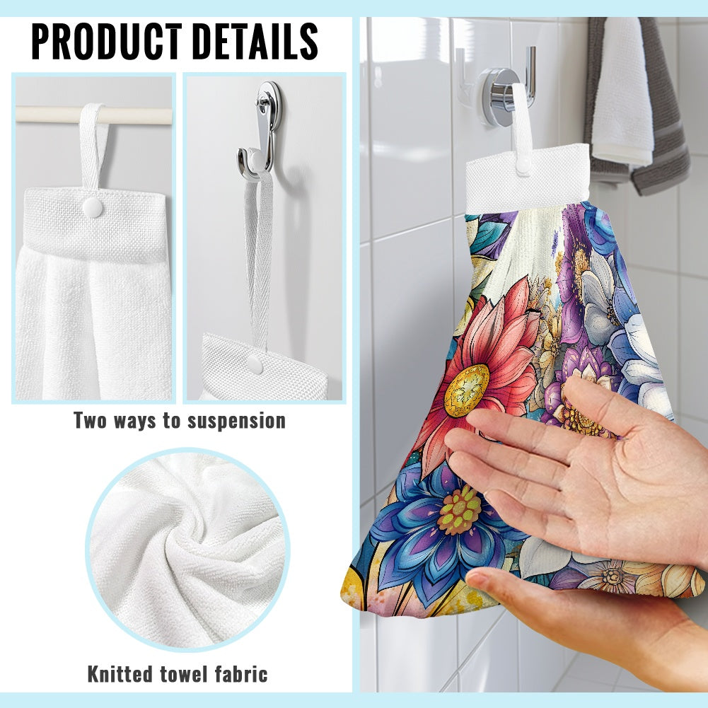 Hanging dual-purpose hand towel