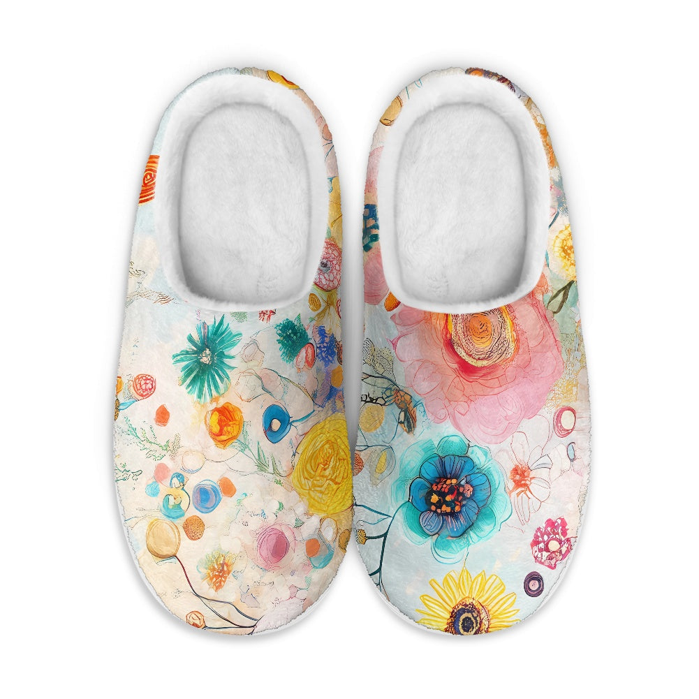 Fluffy cotton slippers