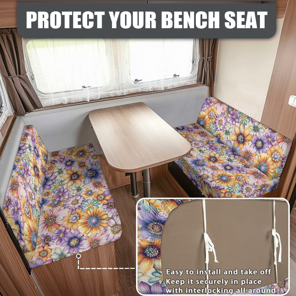 RV Sofa Split Seat Cover 2-Piece Set