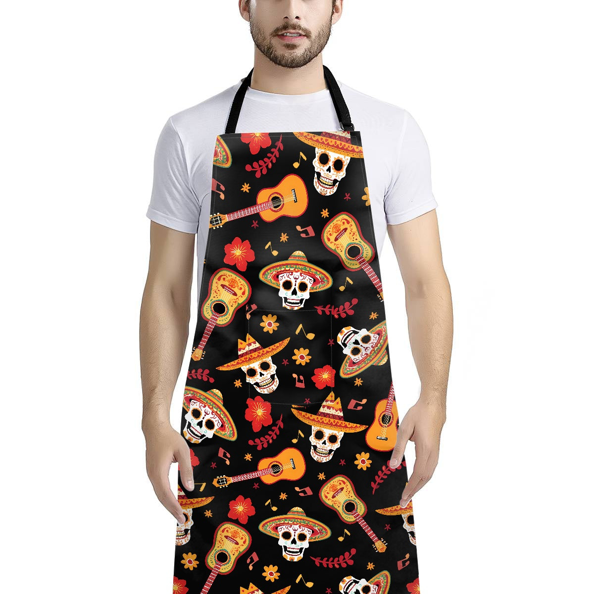 Long apron with pockets