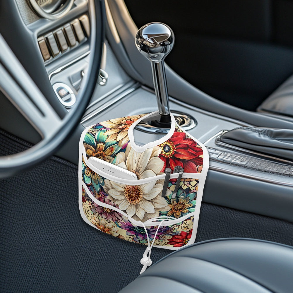 Simple car button storage bag