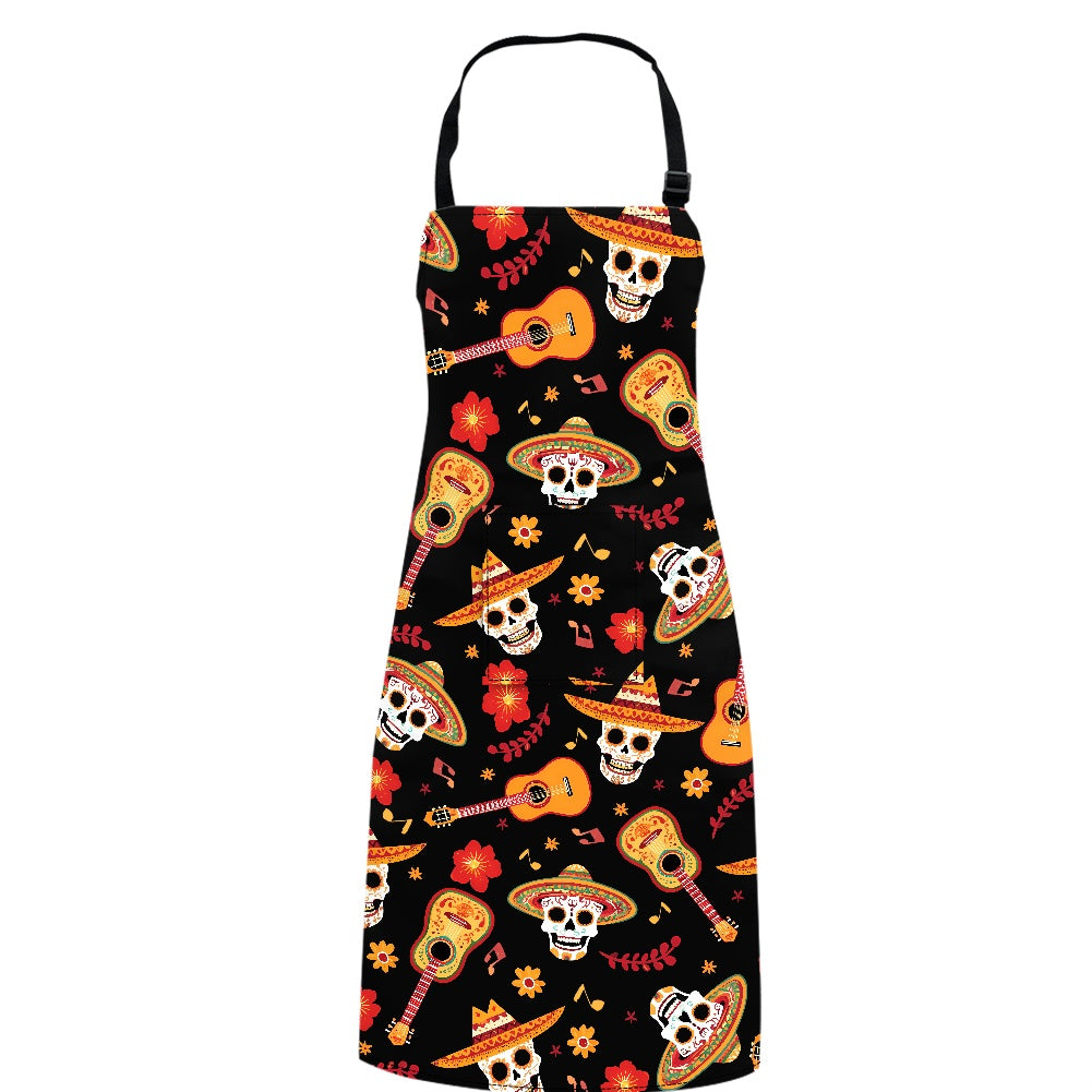 Long apron with pockets