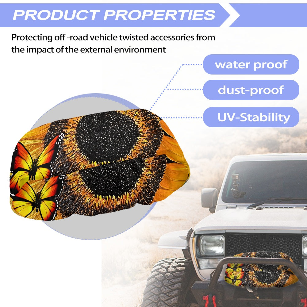 Off-road vehicle winch cover