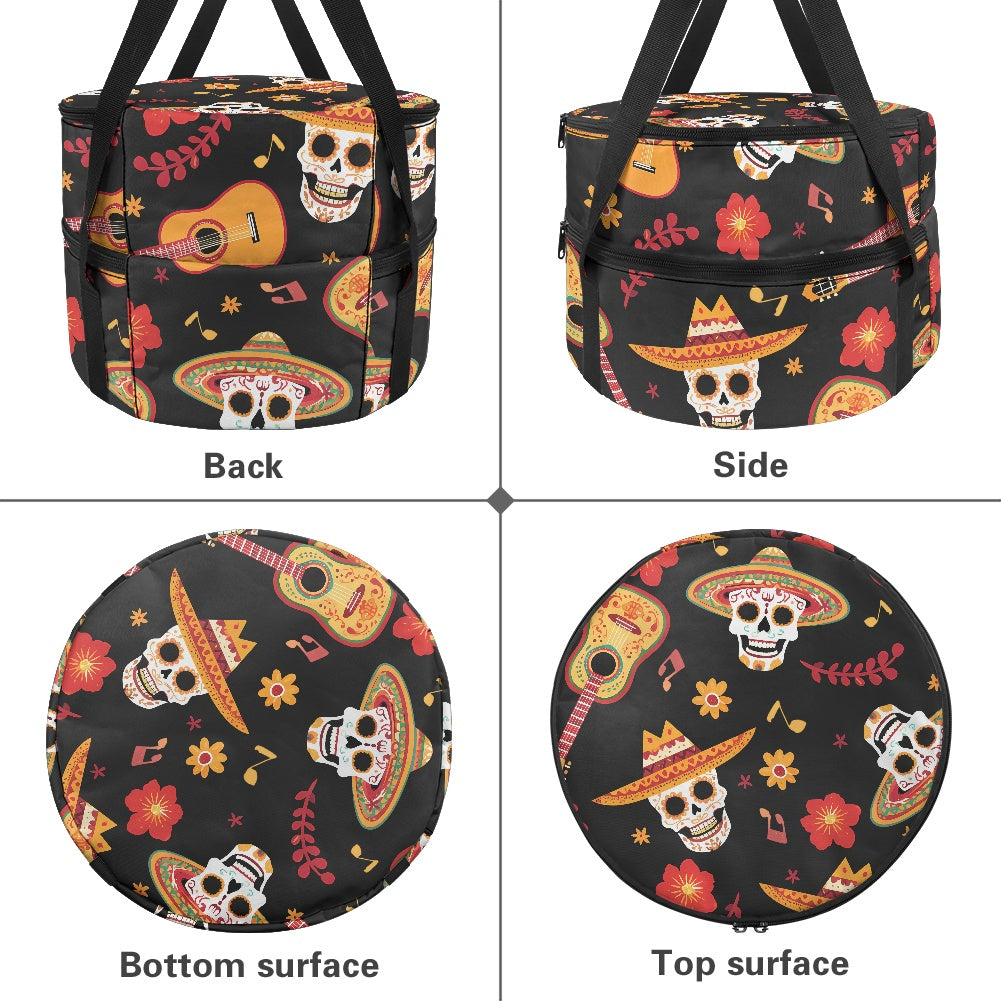 Double Layer Insulated Cooler Bag Round Bottom