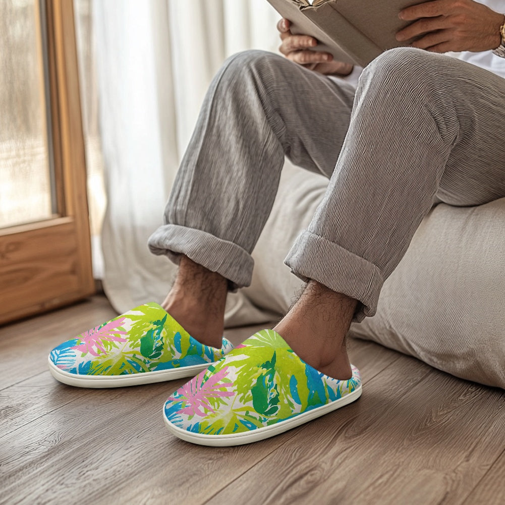 Fluffy cotton slippers