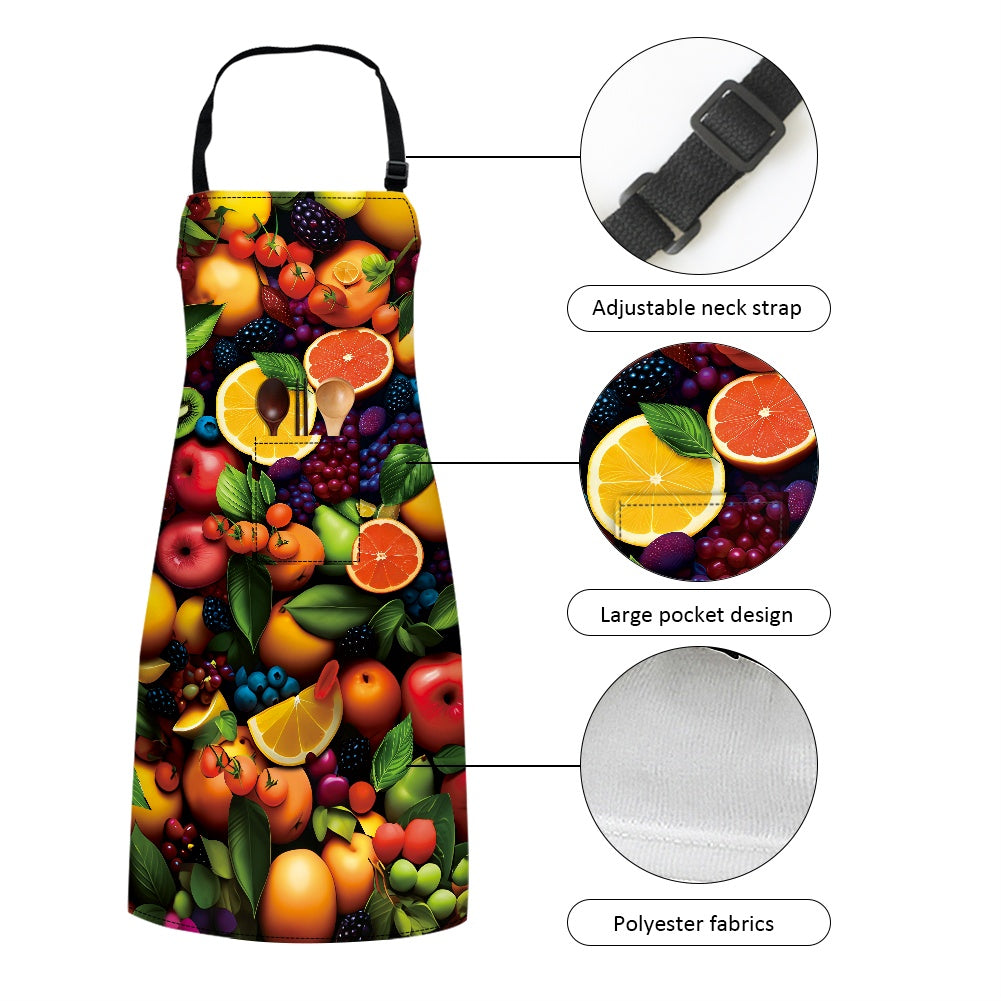 Long apron with pockets