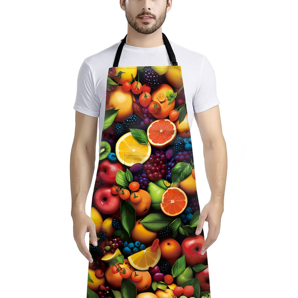 Long apron with pockets