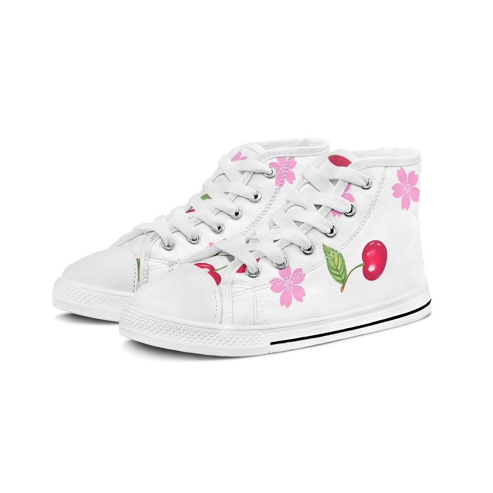 Children's high top canvas shoes